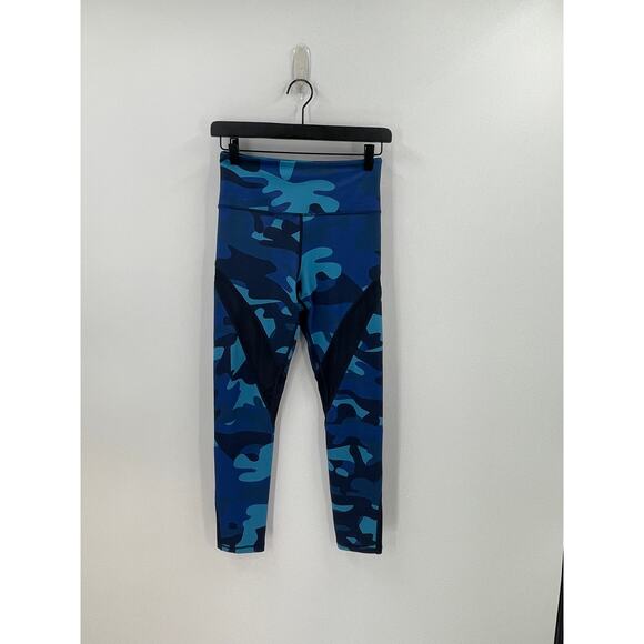 ZYIA Blue Camo Mesh Leggings Size 4 - Picture 2 of 8